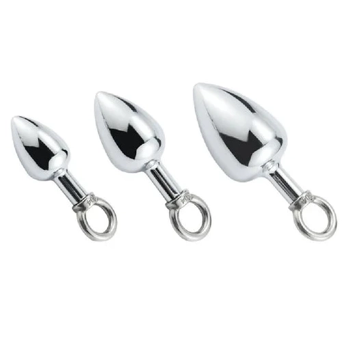 4663 Cock Ring Hook Stainless Anal Set with Steel DiscreetChoice 0702